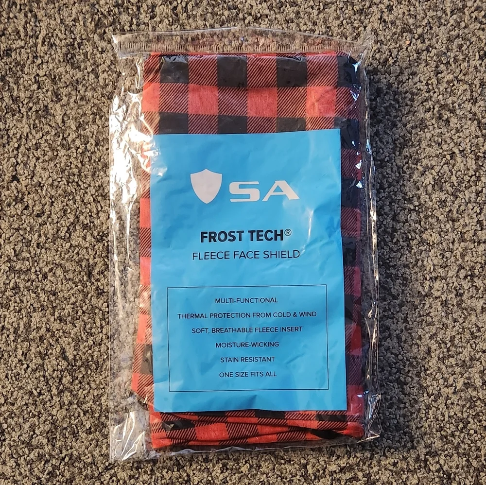 SA Frost Tech Fleece Face Shield in Lumberjack Red Plaid